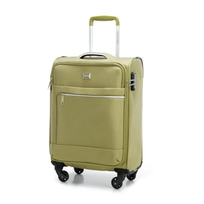 Imagen de WITTCHEN MIRA Line Set 3 Maletas Equipaje Blando de poliéster Asa Transporte telescópica Cuatro Ruedas giratorias Cerradura combinación TSA Talla (S+M+L) Verde