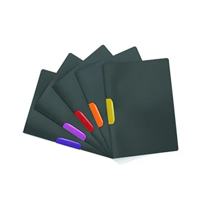 Imagen de Durable 230400 carpeta de pinzas Duraswing color para 30 hojas DIN A4, bolsa 5 piezas, antracita con pinza
