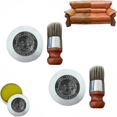 Imagen de Wise Owl Furniture Ungüento para Cuero, Muebles Y Cepillo Cuero,ungüento Cuero Muebles, Hidratación Duradera Evitar La Sequedad El Agrietamiento