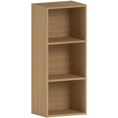 Imagen de Home Discount Vida Designs Oxford Estantería de 3 estantes, Hecha Madera Roble, para Oficina, Sala Estar Moderno 80 x 32 24 cm Roble
