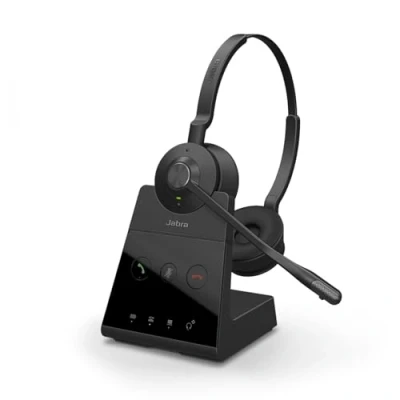 Imagen de Jabra Engage 65 On Ear DECT Auriculares inalámbricos estéreo certificados para Skype Empresas teléfonos de Escritorio y softphones Negro Versión la UE