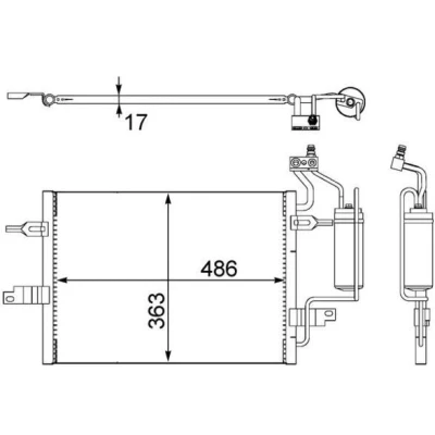 Imagen de MAHLE ORIGINAL AC 404 000S Condensador con secador 12 8,6 500