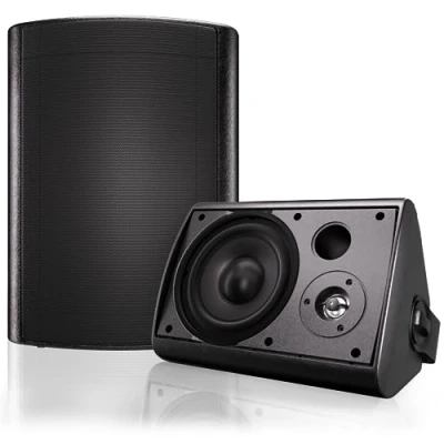 Imagen de Herdio Altavoces para el Exterior Bluetooth de 6.5 Pulgadas Altavoz Impermeables Patio montado en la Pared,Negro