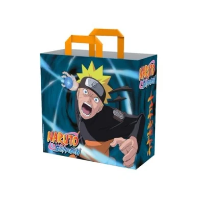 Imagen de Konix Naruto Shippuden Bolso tote 40 x 45 20 cm Material reciclado Blanco Diseño Rasengan Azul