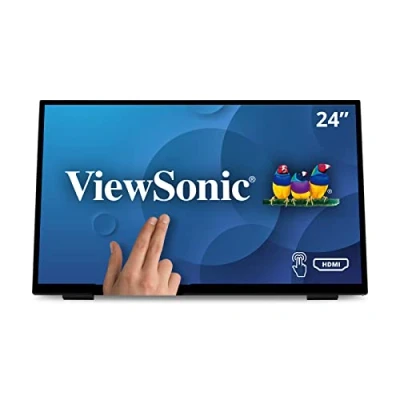 Imagen de ViewSonic TD2465 Monitor de Pantalla táctil 24 Pulgadas 1080p con ergonomía Avanzada, entradas HDMI y USB