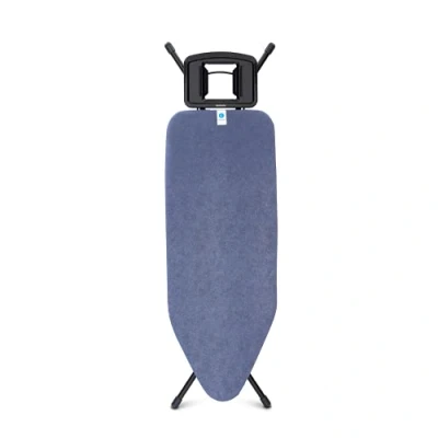 Imagen de Brabantia Mesa de Planchar C para Plancha Vapor Universal Ajustable Diestros y Zurdos No se Desliza Araña Plegable Azul (Denim Blue) 124x45 cm