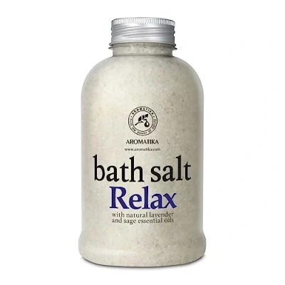 Imagen de Sales de Baño Relajantes 600g con Aceite Esencial Lavanda y Salvia Poseen Propiedades Beneficiosas para Lograr un Buen Descanso Reducir el Estrés Cuidado Corporal Baños Relajante