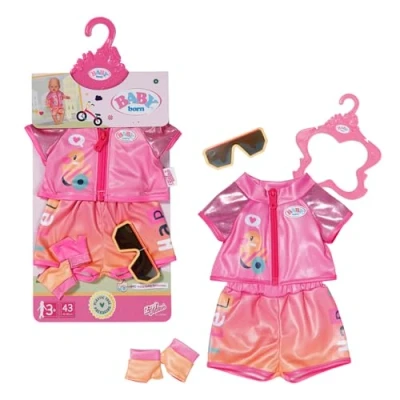 Imagen de BABY born Conjunto para Bici 835876 Deportivo Bicicleta con Guantes y Gafas de Sol a Juego muñecas 43 cm Edad: 3+ años