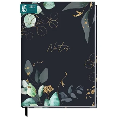 Imagen de Trendstuff by Häfft cuaderno (A5 a rayas, 124 páginas, 62 hojas), ideal como diario, Bullet Journal, libro de ideas, escritura, sostenible y respetuoso con el medio ambiente