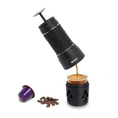 Imagen de SOGO CAFETERA PORTA EXPRESO MANUAL 20BAR NEGRO