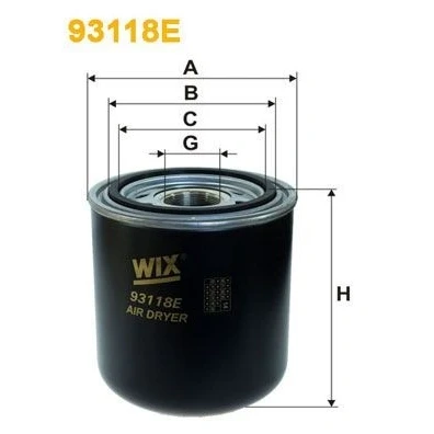 Imagen de WIX FILTERS 93118E Secador de aire, sistema aire comprimido IVECO: EuroCargo I III