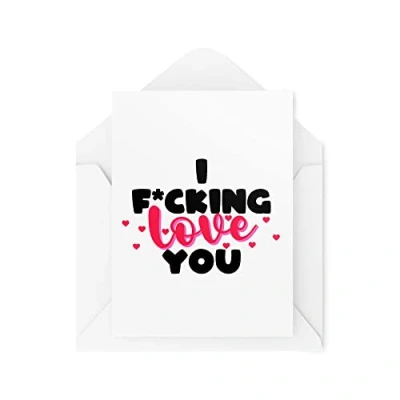 Imagen de Tongue in Peach Tarjeta I Love You Tarjetas lindas para tu pareja de San Valentín Novio y novia cónyuge CBH1678