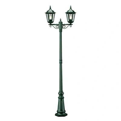 Imagen de Konstsmide Firenze 7234 600 Farola (25 x 220 63 cm, 2 Luces de 100 W, IP43, Aluminio Lacado), Color Verde