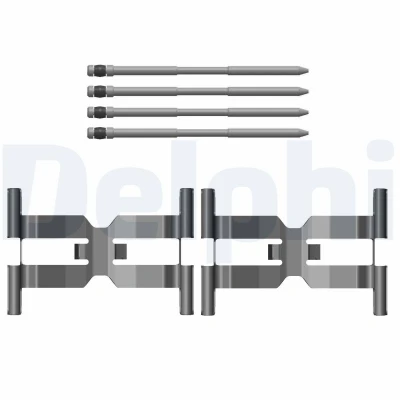 Imagen de DELPHI LP3511 Juego de pastillas freno preparado para indicador desgaste Chapa antichirridos sin accesorios AUDI: Q5, Q5 SUV Sportback