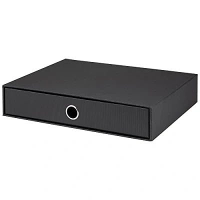 Imagen de Rössler Papier 1524452700 S.O.H.O. Cajón para DIN A4, con orificio de agarre, negro, 343 x 250 65 mm, 1 unidad