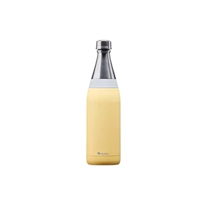 Imagen de Aladdin Fresco Thermavac Botellas Termicas Agua Acero Inoxidable 0.6L Lemon Yellow Se Mantiene Fría + 10 Horas Botella Libre de BPA Apta Para Lavavajillas