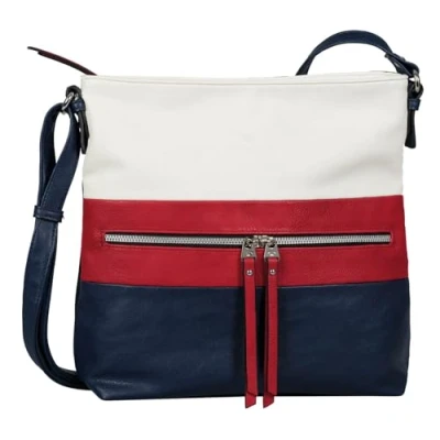 Imagen de Tom Tailor Acc Ellen, Bolso Bandolera para Mujer, Multicolor (Maritime), 25.5x23.5x5.5 Centimeters (W x H L)