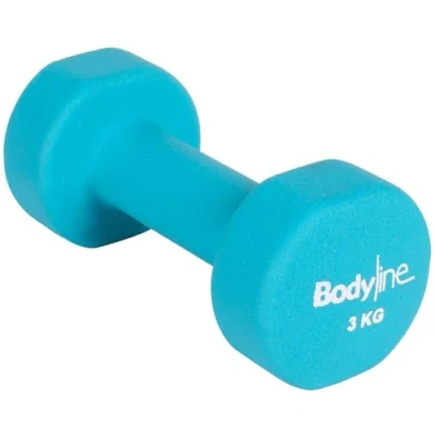 Imagen de Mancuerna de hierro fundido recubierta con neopreno 3 kg, a prueba golpes y antideslizante, individual, para gimnasio homegym