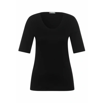 Imagen de Street One Palmira, Camiseta Básica de Manga Corta para Mujer, Negro, 40