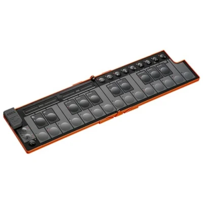 Imagen de Korg nanoKEY Fold Controlador de teclado MIDI plegable 25 teclas con USB C y TRS Naranja Lava