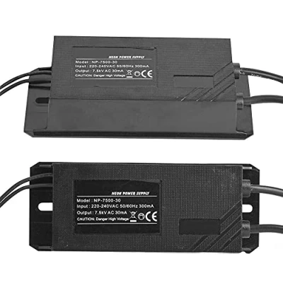 Imagen de Fafeicy Transformador electrónico de luz neón NP 7500 30, fuente alimentación señal 7.5KV 30mA, fenómeno migración sin mercurio