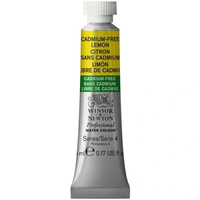 Imagen de Winsor &amp; Newton Acuarela Profesional Pintura De Acuarela, Alta Luminosidad, Resistente a la Luz, Calidad Archivo, Tubo 5ML, Color Amarillo Limón Libre Cadmio