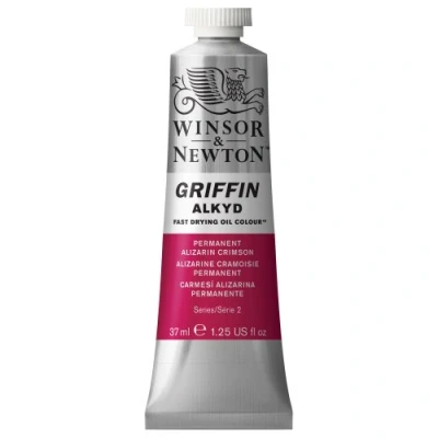 Imagen de Winsor &amp; Newton Griffin Alkyd Tubo óleo de secado rápido, 37 ml, Carmesí Alizarina Permanente