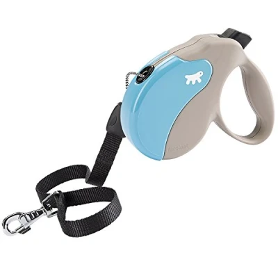 Imagen de Ferplast Correa retráctil para Perros Amigo Cord L, Cordón Enrollable, 5 m, máx. 50 kg, Azul