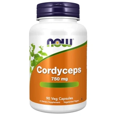 Imagen de Now Foods, Cordyceps, 750mg, 90 Cápsulas vegetales, Testado en Laboratorio, Sin Gluten, Soja, Vegetariano, No GMO