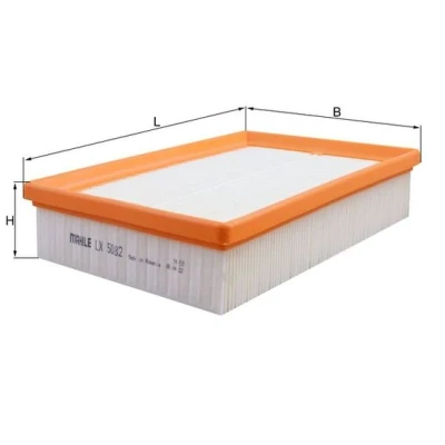 Imagen de MAHLE ORIGINAL LX 5082 Filtro de aire 51,5 161 241 Cartucho filtrante FORD: C Max 2, Tourneo Connect / Grand V408 Familiar