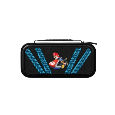 Imagen de Funda PDP Travel Case Plus Glow Kart Drift, Para Nintendo Switch, Con cremallera, Negro y Azul
