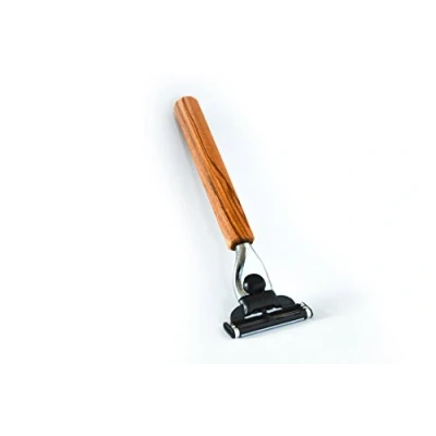 Imagen de &#039;D.O.M. afeitadora Gillette Mach 3 ® con mango de madera olivo tipo Watzmann &quot;