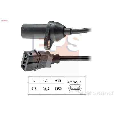 Imagen de EPS 1.953.053 Sensor de Cigueñal Made in Italy OE Equivalent FIAT: Doblo I Familiar, Punto II Hatchback, Cargo, CITROËN: Jumper Furgón