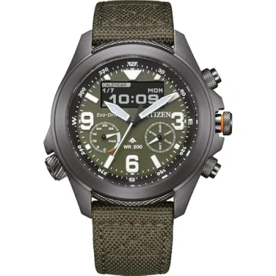 Imagen de CITIZEN Promaster JV1005 02W Eco Drive Solar Reloj analógico y digital para hombre con Correa de nailon,