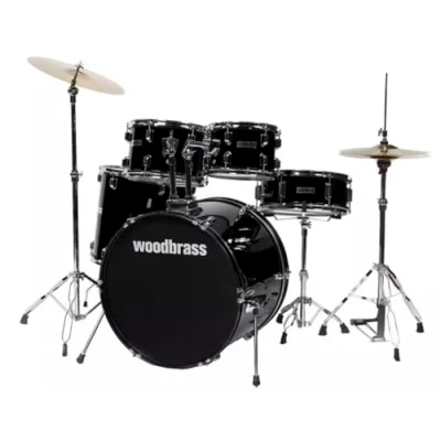 Imagen de Woodbrass AD100 batería para principiantes, lista usar, accesorios incluidos, kit de acústica completa barriles álamo