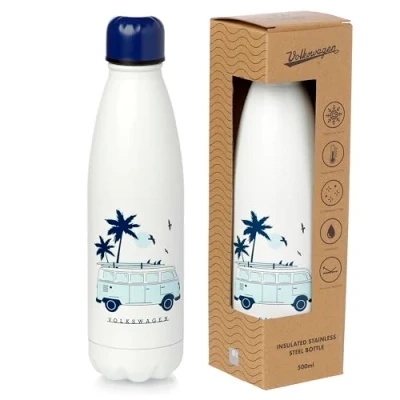 Imagen de Puckator Botella térmica de acero 500 ml Explore More Beach Life VW Volkswagen T1