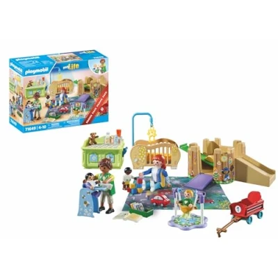 Imagen de PLAYMOBIL MyLife Promo Pack 71649 Set Primera Infancia, Incluyendo Cinco Figuras, Torre de Juegos, tobogán y Muchos Accesorios adorables, Juguetes para niños niñas a Partir 4 años