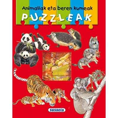 Imagen de Animaliak eta beren kumeak puzzleak (Nire lehen puzzle liburua)