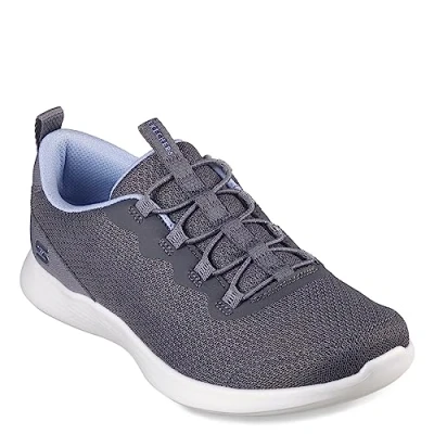 Imagen de Skechers, Vapor Foam Lite Mujer, Malla de carbón con Ribete Azul Claro, 35 EU