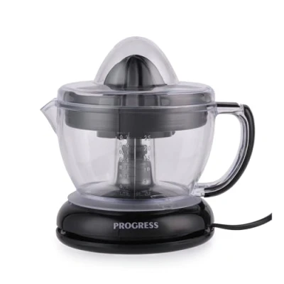 Imagen de PROGRESS EK5881PVDE Exprimidor de cítricos compacto jarra medidora sin BPA, 700 ml, conos licuado varios tamaños, rotación multidireccional, boquilla vertido fácil, base desmontable