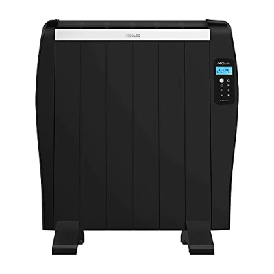 Imagen de Cecotec Radiador Eléctrico Bajo Consumo ReadyWarm 1200 Thermal Black. 6 Elementos, 900 W, de Pared o Pie, Temporizador, Mando a Distancia, Pantalla LCD, 10 m2