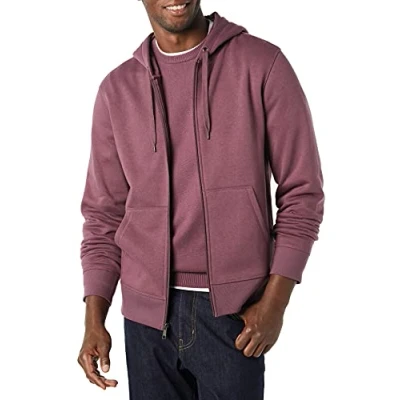 Imagen de Amazon Essentials Chaqueta de Felpa con Cremallera Completa (Disponible en Tallas Grandes y Largos Especiales) Hombre, Morado, S