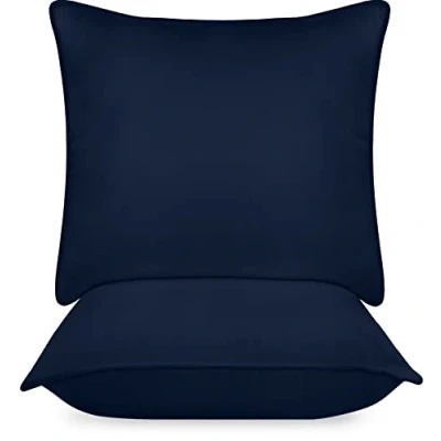 Imagen de Utopia Bedding Almohadas (2 Unidades) 65 x cm de Primera Fibra Hueca Virgen Siliconada Suave Fácil Cuidado (Azul Marino)
