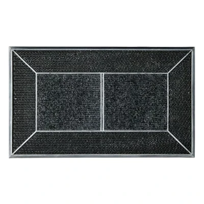 Imagen de ASTRA Felpudo de Exterior Antideslizante Anti Suciedad Resistente a la Intemperie Acanalado y Goma 45x75 cm Antracita