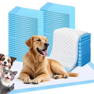 Imagen de ScratchMe Almohadilla de Entrenamiento Impermeable súper Absorbente para Perros y Cachorros, Mascotas, 100 Unidades, tamaño Extra pequeño, 13 x 17.7 Pulgadas, Azul