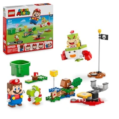 Imagen de LEGO Super Mario Aventuras Interactivas con Figuras de Personajes, Minihelikoopa Bowsy, Yoshi Juguete, Regalo Gamer para Niños, Niñas y Fans del Videojuego 6 Años o Más 71439