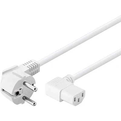 Imagen de Cable de conexión Red en ángulo a Ambos Lados para conectar Dispositivos, 1,5m Blanco