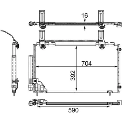 Imagen de Condensador, aire acondicionado MAHLE ORIGINAL AC 471 000S