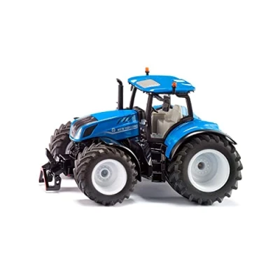 Imagen de siku 3291, New Holland T7.315 HD, Tractor de juguete, 1:32, Metal/Plástico, Azul, Incl. Peso frontal, Capó del motor abatible, Con enganche para remolque