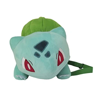 Imagen de Pokémon Mochila de Peluche, Diseño Bulbasaur, Mochila, Tamaño 35 cm, Color verde, Producto Oficial (CyP Brands)